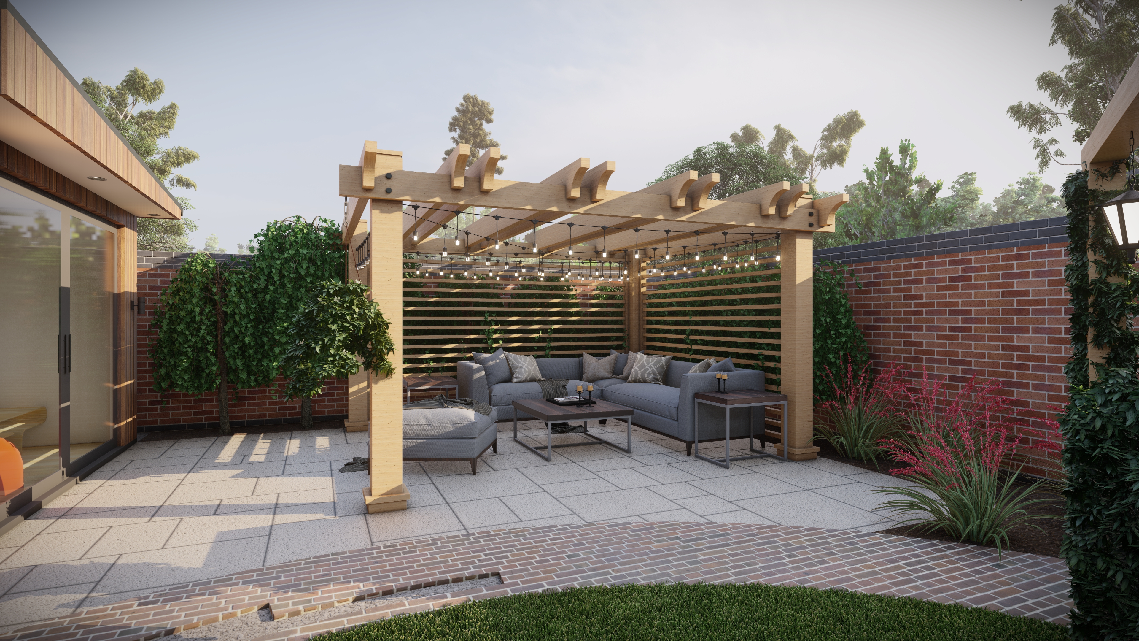 Beautiful garden landscape